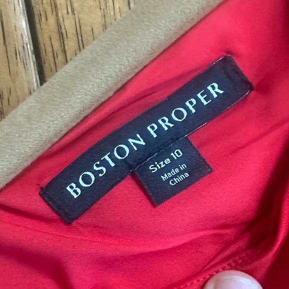 Boston Proper Red Asymmetrical Dress size 10 NWOT - Picture 2 of 4